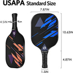 Niupipo  MX-19  Paletas de Pickleball,Juego de 4 Bolas y 1 Bolsa.