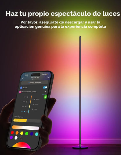 Lámpara de pie Govee, RGBIC Basic, Compatible Alexa y App negra