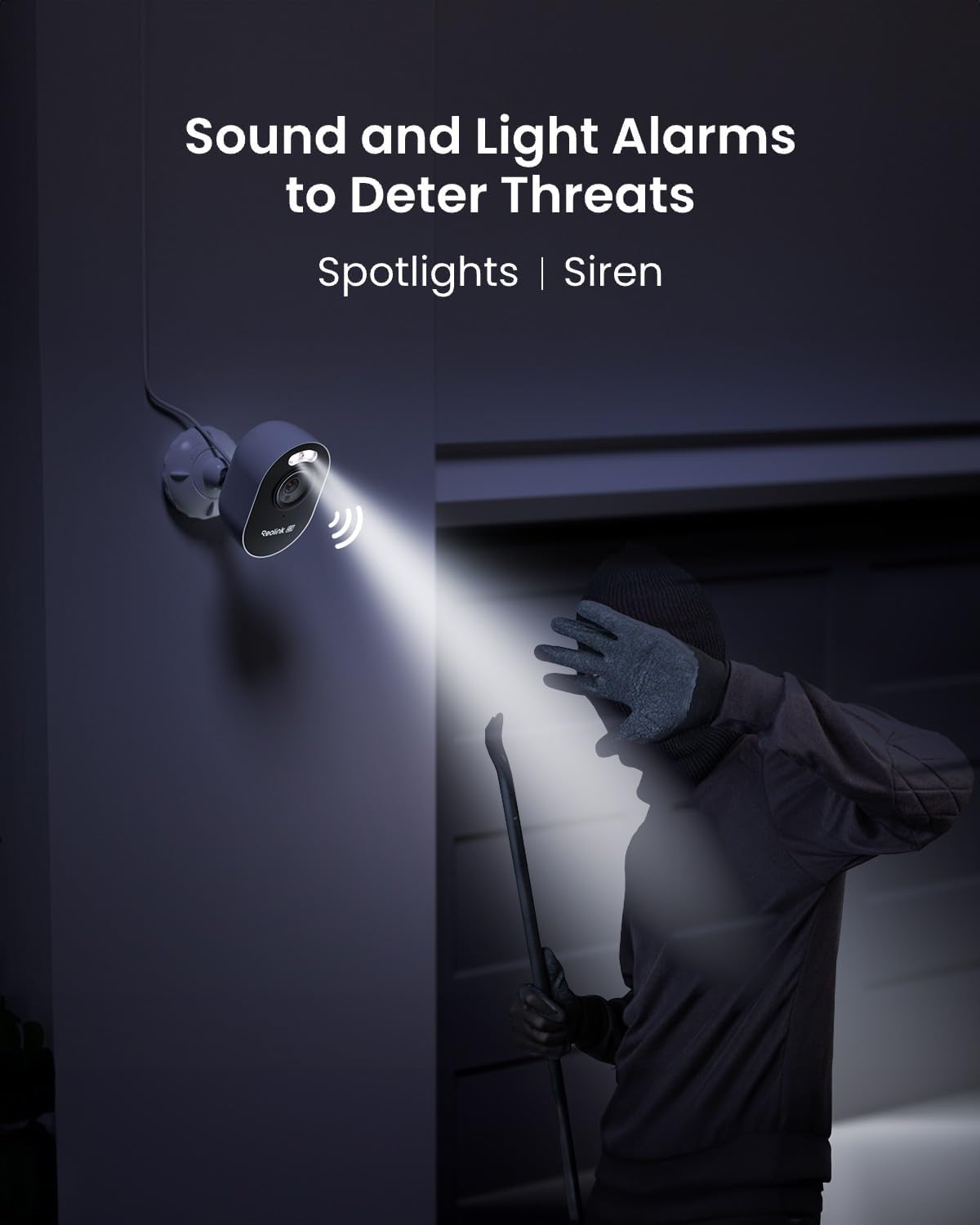 Cámara de seguridad para exteriores 4K, Reolink Lumus Pro.