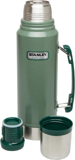 Thermo Stanley, clasico de 1.1 QT, tapa de taza, acero inoxidable (USADO)