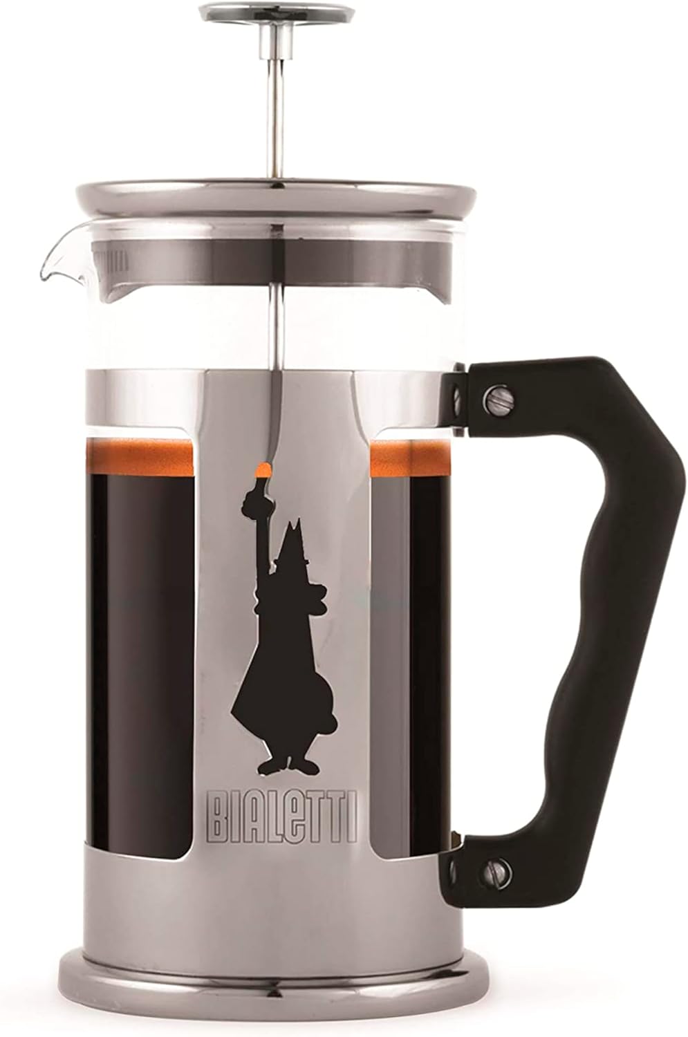 Cafetera francesa Bialetti, Preziosa de acero inoxidable, 3 tazas.