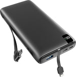 Batería externa Powerbank de 26800 mAh cables integrados (USADO)