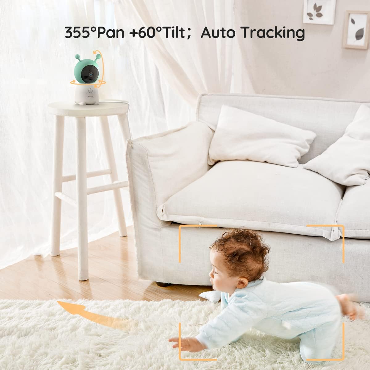 Monitor de bebé BOIFUN 6T, compatible con 2 cámaras.(USADO).