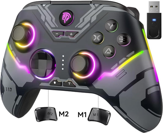 Controlador inalámbrico Bluetooth, para PC, iluminación RGB (USADO).