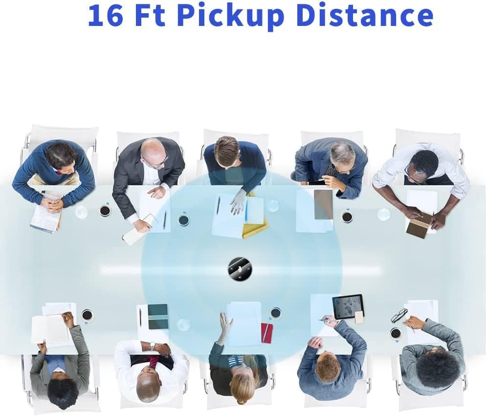 Altavoz de conferencia y micrófono para computadora, 360°.