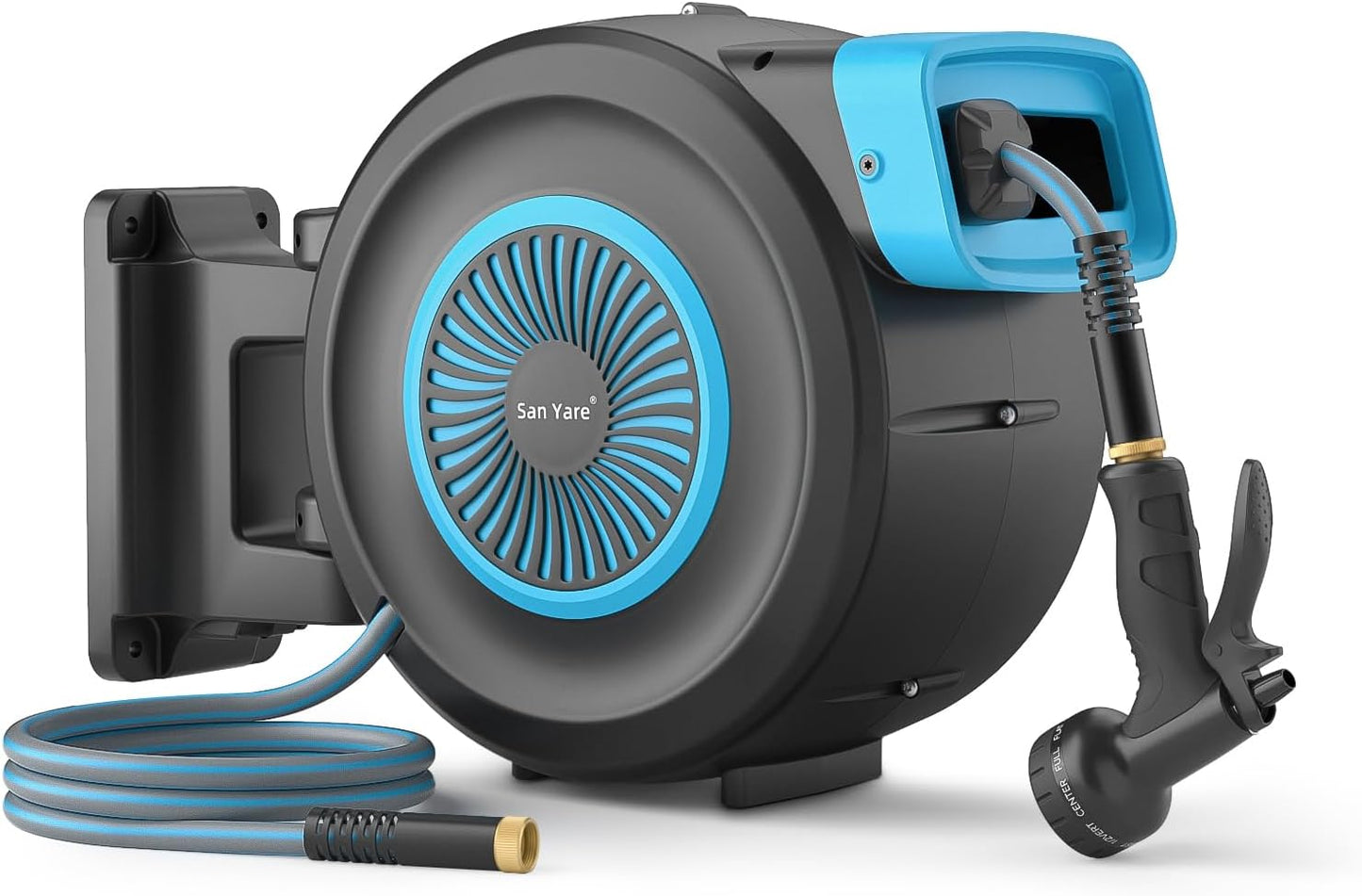 Carrete retráctil de manguera de jardín de 1/2 pulgadas,82FT.