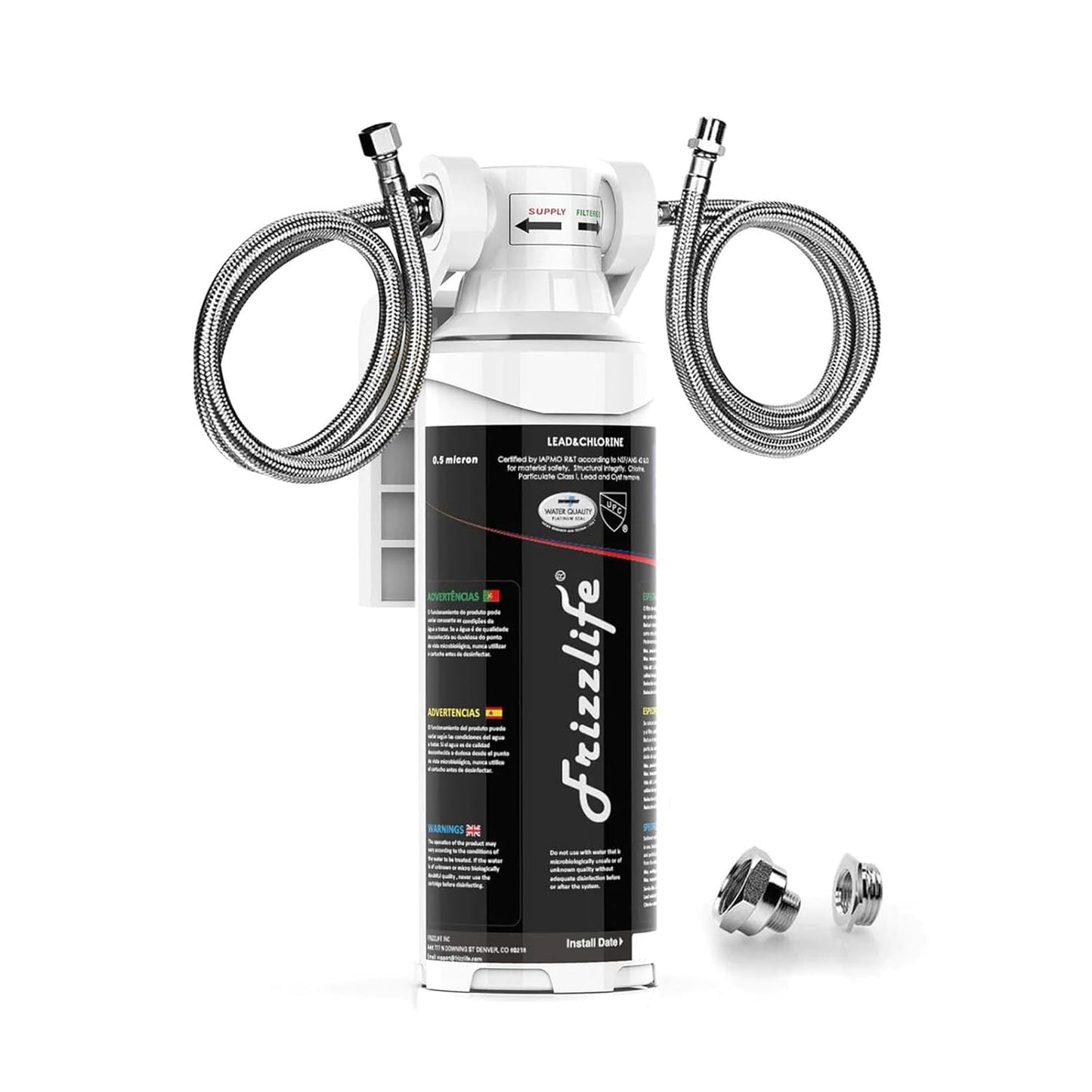 Sistema de filtro de agua, debajo del fregadero Frizzlife, 0,5 mic.