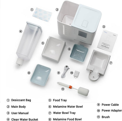 Alimentador dispensador Automático WIFI iPettie FW54 Mascotas Con Agua