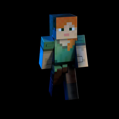 Mattel, Minecraft Diamond Figura de Acción Alex Coleccionable 5.5''.
