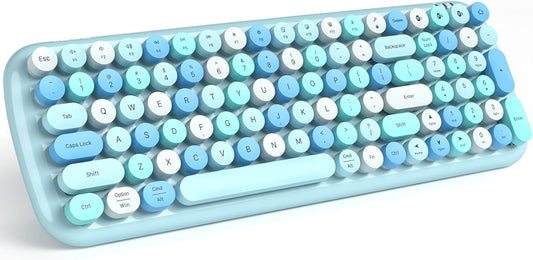 MOFII Teclado Bluetooth inalámbrico, p/iPhone, iPad, Android, Windows, MAC.