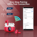 Auriculares Inalámbricos Btootos A90 Bluetooth rojo (USADO)