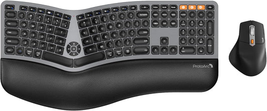 TECLADO Y MOUSE PROTOARC EKM01 PLUS, ERGONOMICO.
