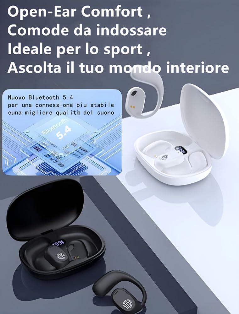 Auriculares deportivos abiertos Bluetooth estuche de carga