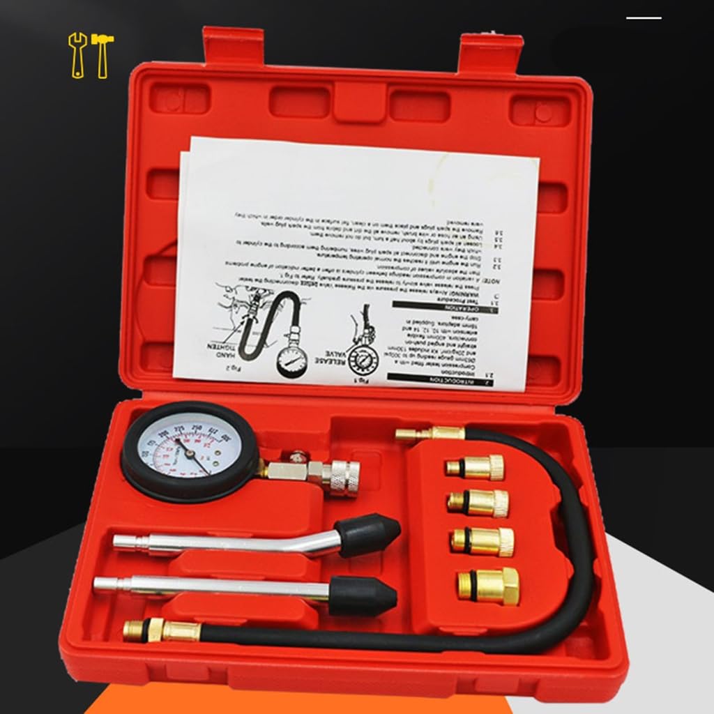 Kit de Probador de fugas de cilindro y manómetros de presión de compresión del motor