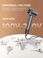Secador de Cabello Plavogue, 110-220V, con difusor, iónico, alta velocidad.