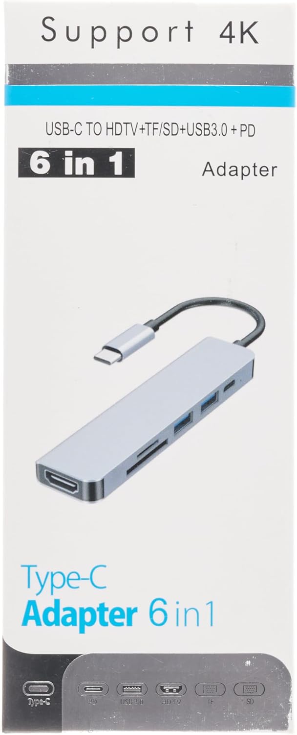 Adaptador USB-C compatible MacBook Pro/Air 6-1
