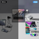 Cargador USB C de 200 W adaptador GKUTW HX100P7 blanco
