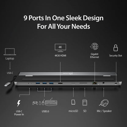 J5create Estación de acoplamiento USB-C 4K HDMI,para MacBook y Windows USB-C.