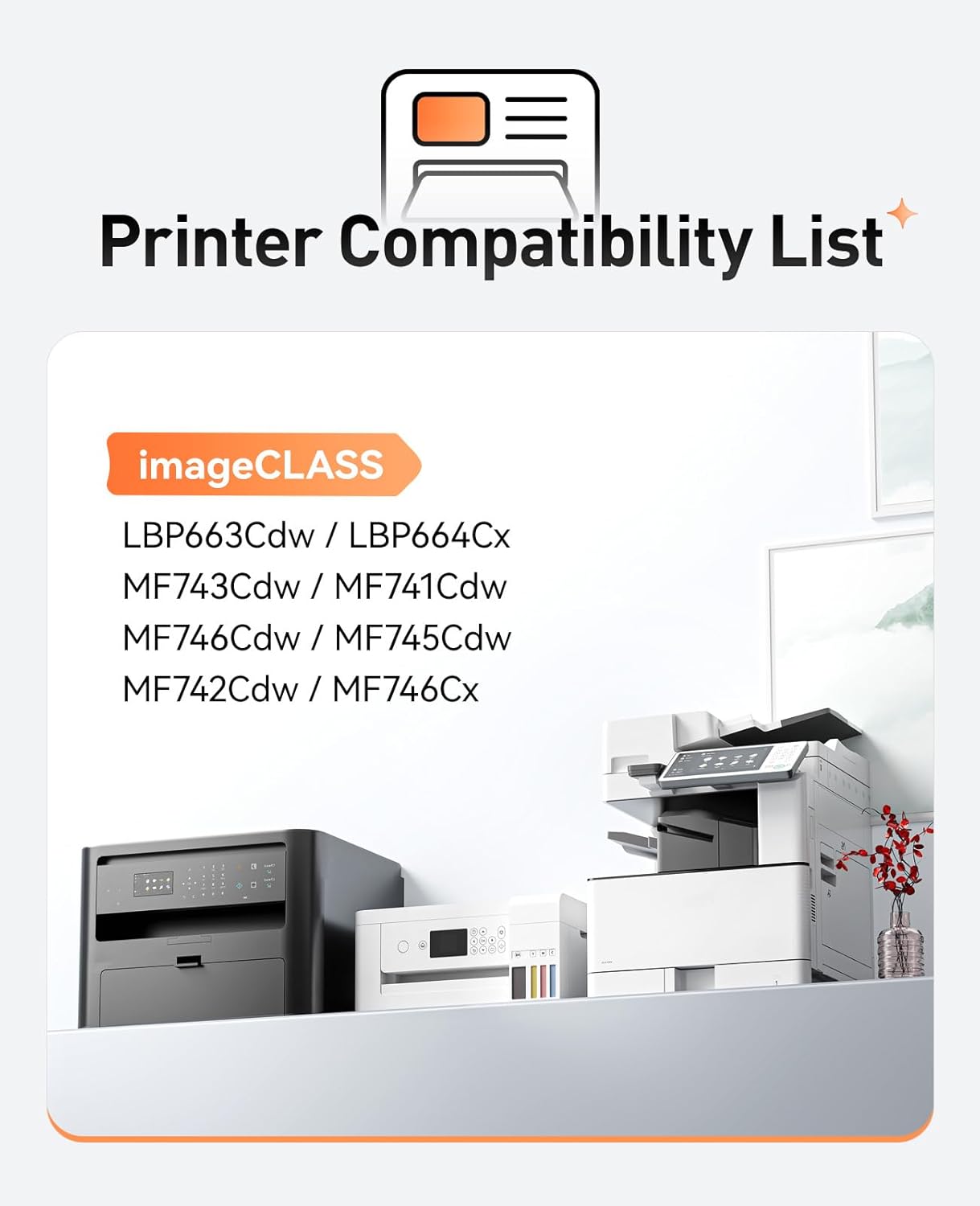 Cartucho de tóner de alto rendimiento , 055H, 4 Pack, Colores.