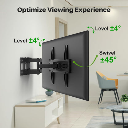 Soporte de pared USX Mount para TV con brazo articulado doble y pantalla montada — vista 3