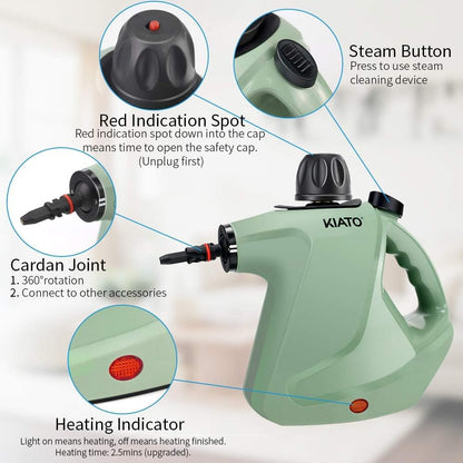 Limpiador de vapor de mano 10 en 1.Hogar y oficina Kiato