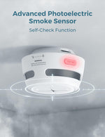 Detector de humo alarma de incendios con botón de prueba/silencio. AEGISLINK