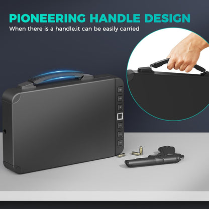 Caja Fuerte Biométrica Para 2 Pistolas Huella PIN Llave Rápida