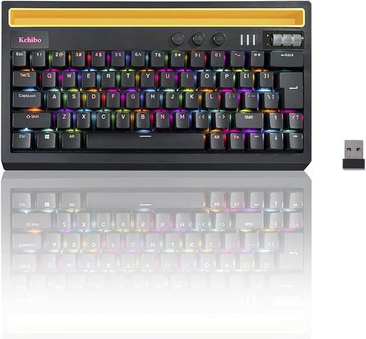 Teclado mecánico inalámbrico RGB luminoso.