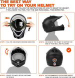Casco juvenil Orthrus, certificado DOT para motocross, talla L (DETALLE)