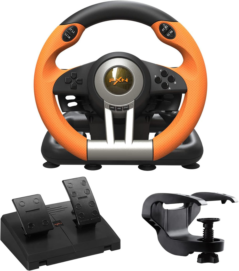 Volante y Pedales para videojuegos, PXN V3 Pro, para PC, PS3, etc.