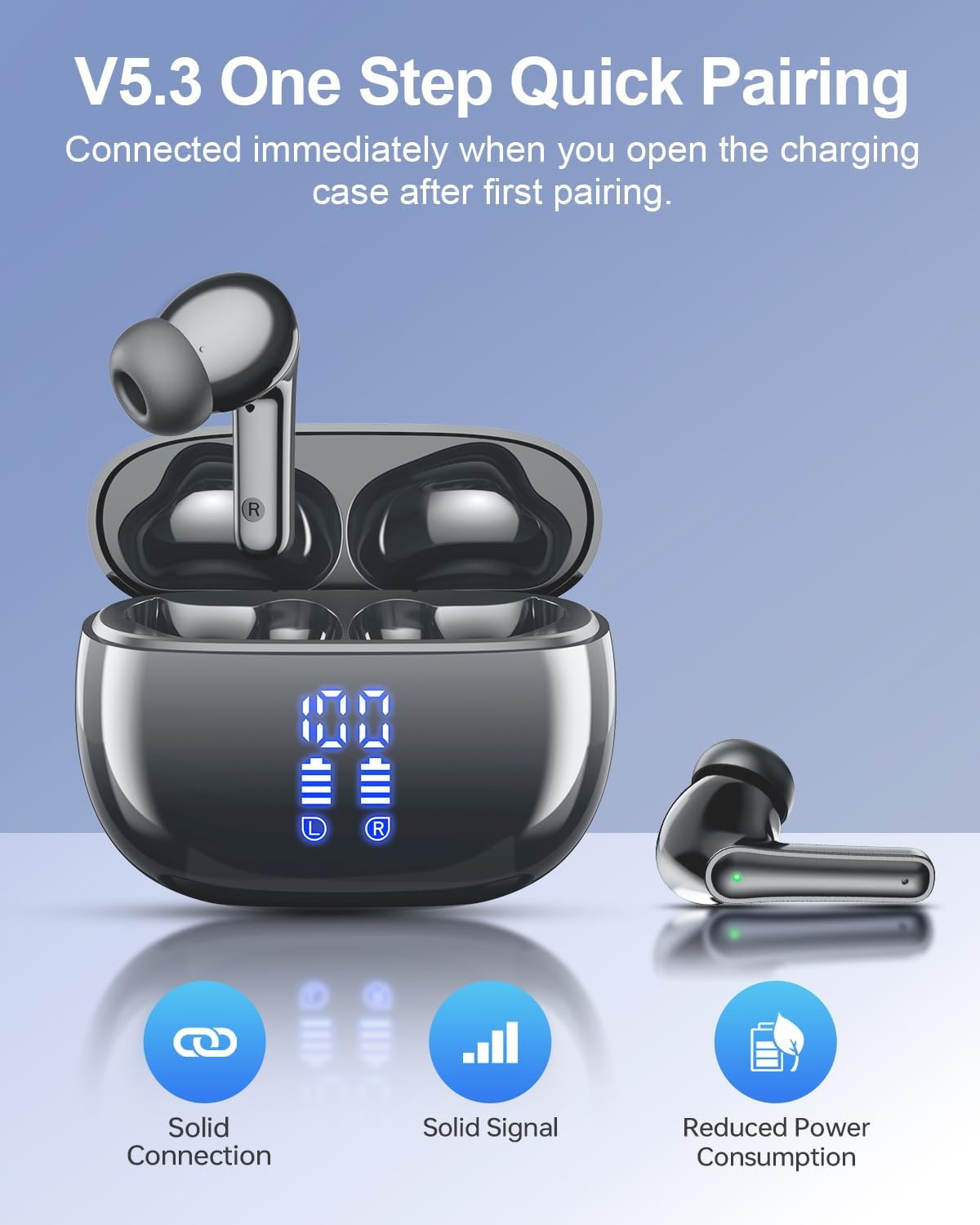 Auriculares Inalámbricos Bluetooth T12 HUIFU color negro