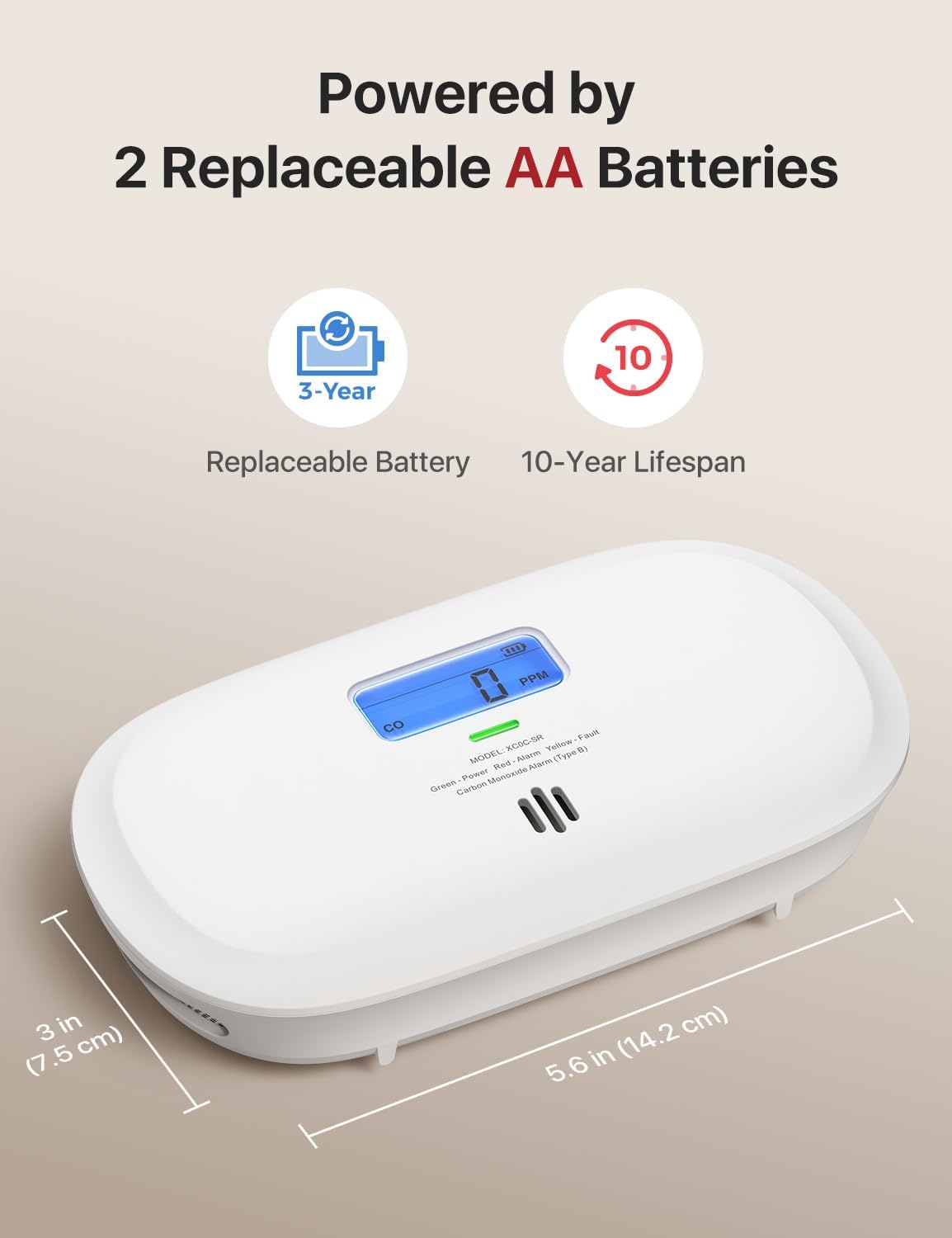 X-Sense Detector de monóxido de carbono.
