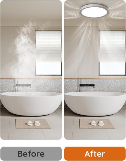 Extractor de baño Fitop con luz, 1100 lúmenes, para montaje en techo.