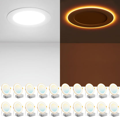 Amico Paquete 20 luces LED empotrables ultrafinas 6"5CCT 1