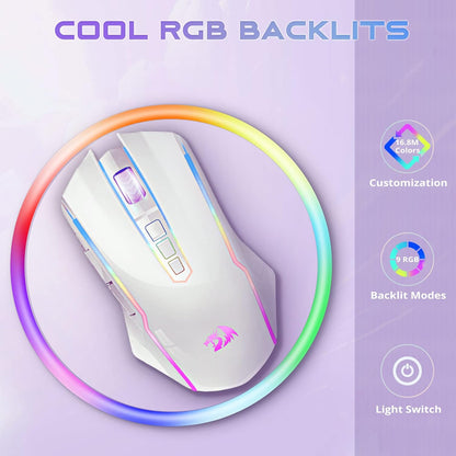 Mouse Inalámbrico Para Juegos Con Retroiluminación RGB.