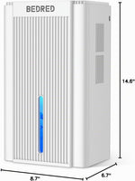 Deshumidificador de 95 onzas para el hogar, Bedred CT11, con luz.