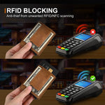 Cartera de aluminio con bloqueo RFID, Con Clip para Dinero.(USADO)