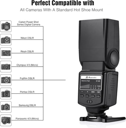 Flash para cámaras, Powerextra Professional DF-400, Speedlite (USADO)