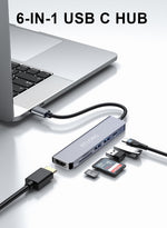 Adaptador USB-C compatible MacBook Pro/Air 6-1