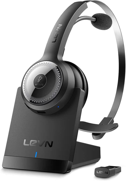 LEVN, Auriculares Bluetooth 5.0, con microfono, Bluetooth.