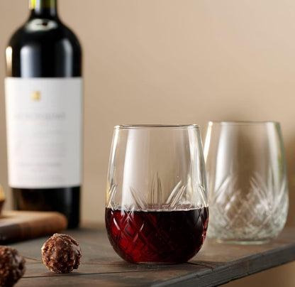 Juego de 4 copas de vino sin tallo , 20 onzas RORAEM