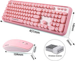 Combo de teclado y mouse inalámbricos, 2.4GHz, receptor USB.