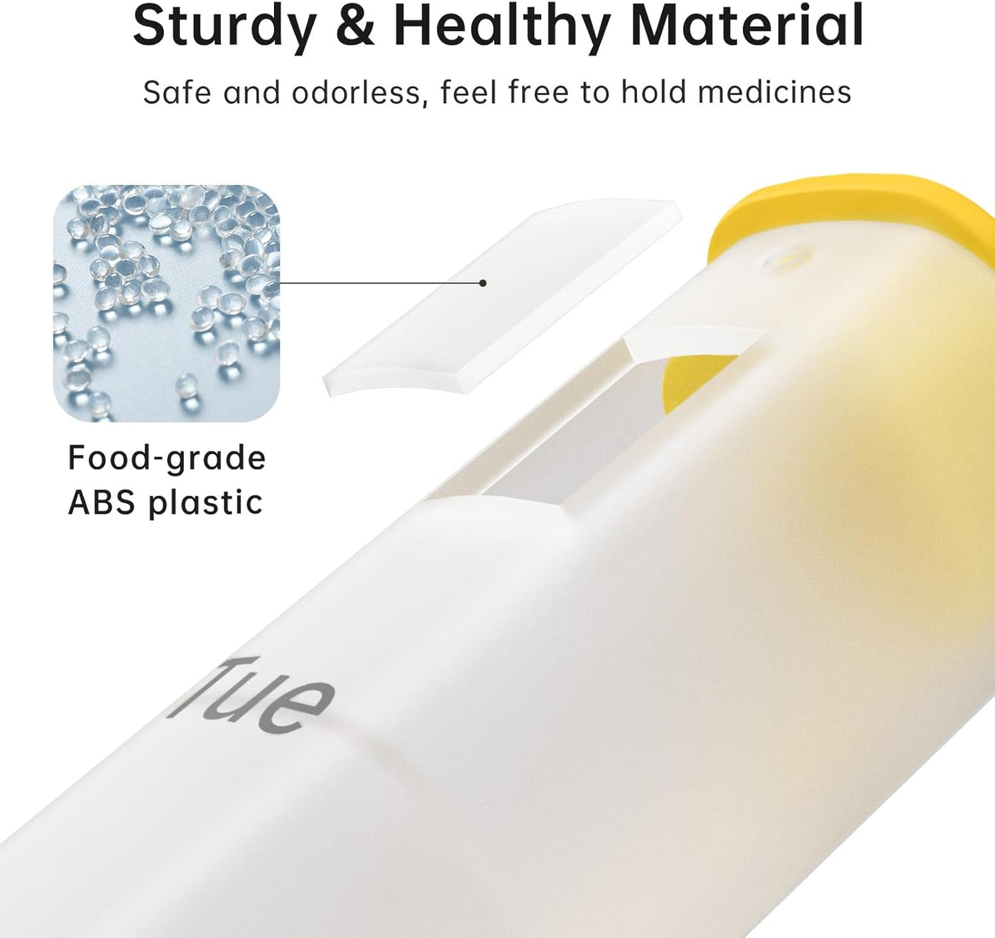 Pastillero semanal 2 veces al día, Koviuu, con mango giratorio.