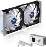 TITAN, Ventilación lateral doble de 12/24V, para RV, c/controlador.