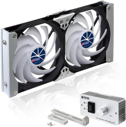 TITAN, Ventilación lateral doble de 12/24V, para RV, c/controlador.