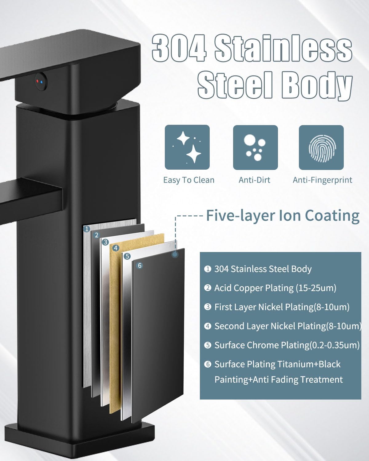 Juego de grifo de baño Casavilla con desagüe emergente, monomando