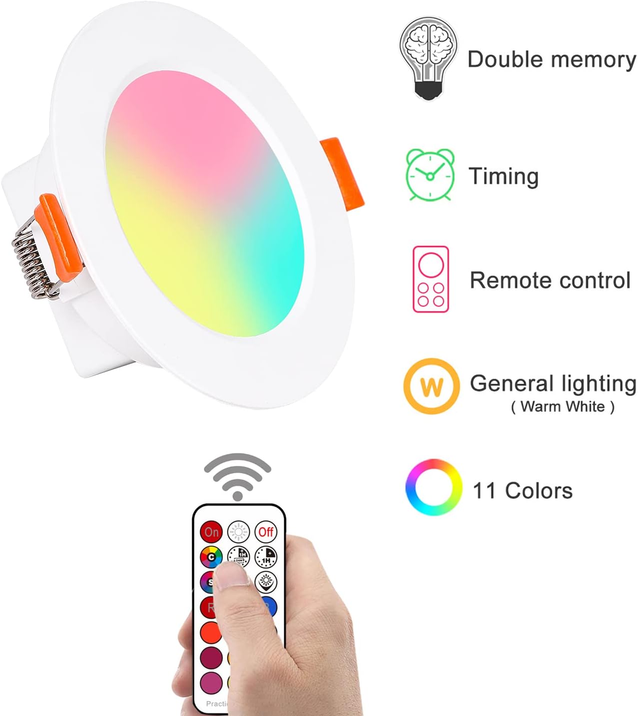 12 Focos LED empotrables para techo 12W 120V