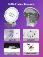 luminación empotrable Govee Smart, 6" LED RGBWW, Wi-Fi y Bluetooth.