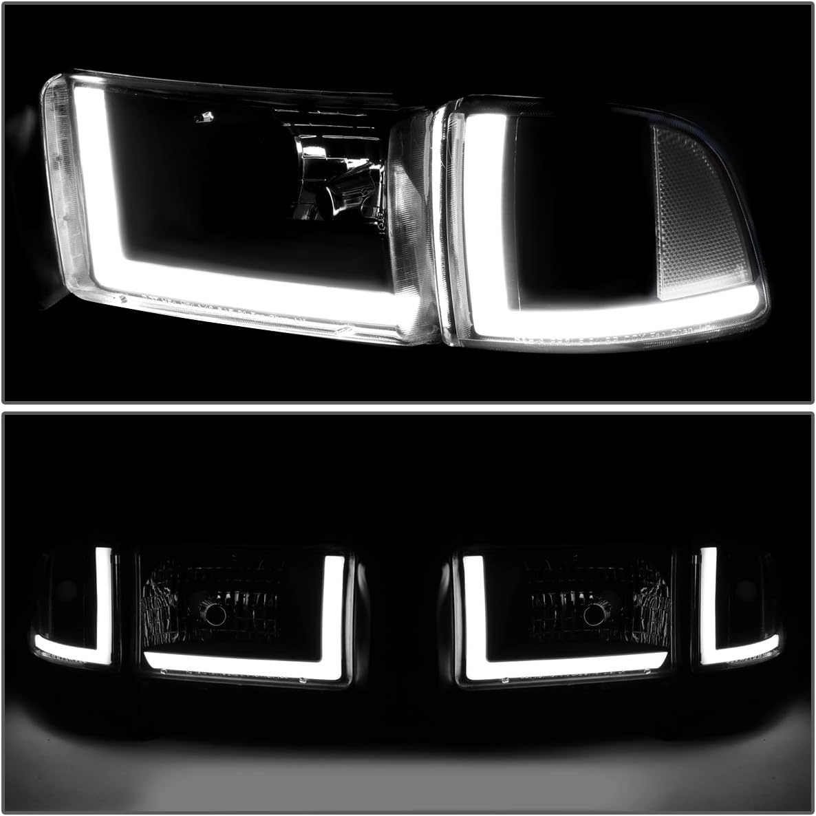 Faros delanteros LED ahumados/transparentes, Dodge Ram 94-02