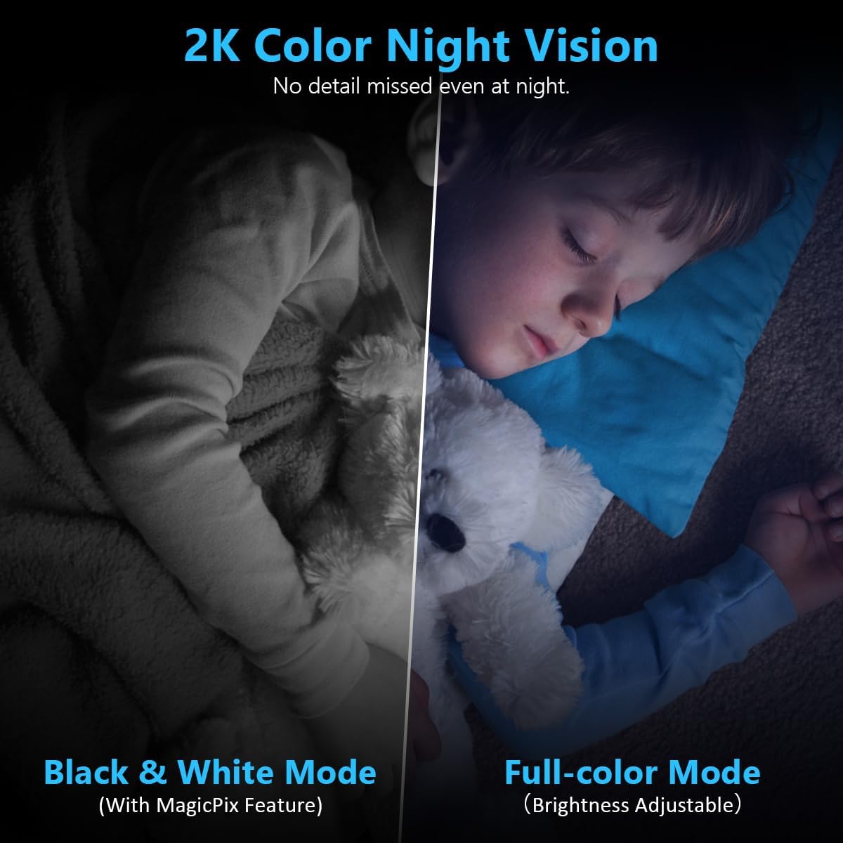 Cámara de seguridad con bombilla, 2K 360° Pan Tilt WiFi.